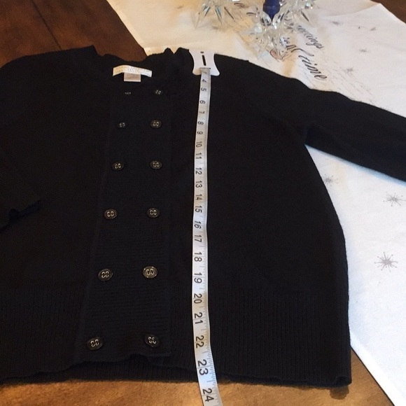 SARAH SPENCER Italian Merino Wool Cardigan - Black - Sarah Spencer - Picture 6 of 7